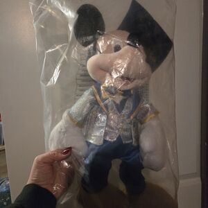 Official 50th Anniversary Mickey Mouse Plush in Blue and Silver Outfit